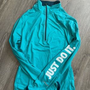 Nike Women's Turquoise Long Sleeve Top